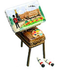 Limoges box easel with buckingham palace painting