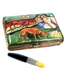 Gaugin paint case Limoges box with brush