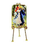 Renoir dance at Bougival painting Limoges box with stand