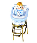 baby boy in high chair Limoges box