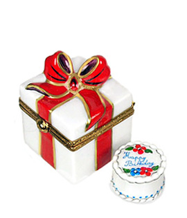 Limoges box birthday cake inside of gift