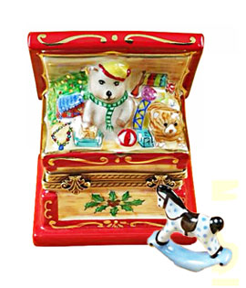 Limoges box Christmas toybox with rocking horse from Rochard
