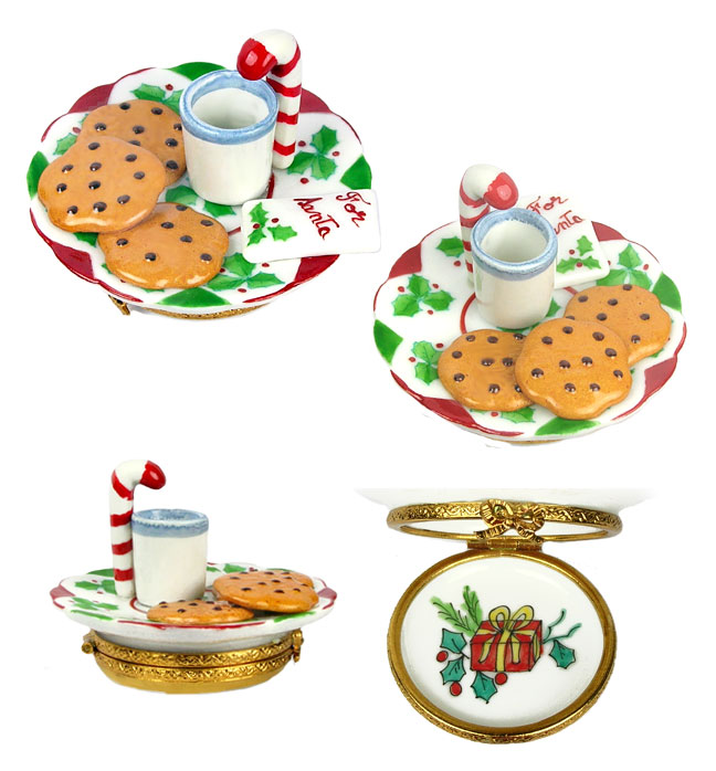 milk and cookies snack for Santa Limoges box