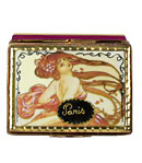art nouveau lady on Paris Stamp limoges box