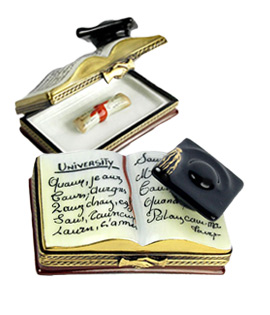 open book with graduation cap and diploma inside