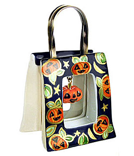 Rochard Halloween bag with dangling pumpkin