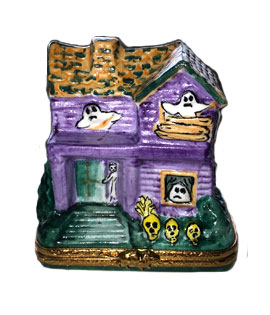 Artoria purple haunted house with ghosts limoges box