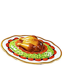 Limoges box turkey on platter Limoges box