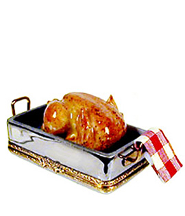  roaster-Tghanksgiving turkey Limoges box