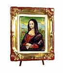Limoges box framed Mona Lisa on stand