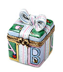 baby gift with bow Limoges box