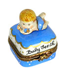 blue baby teeth limoges box with baby boy