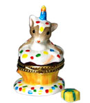 Limoges box birthday surprise - mouse in cupcake