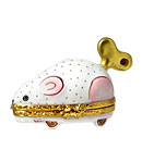 Artoria pink wind up mouse Limoges box