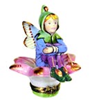 Rochard garden fairy on flower Limoges box