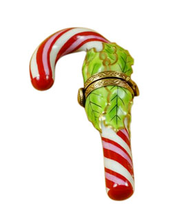 candy cane limoges box from Rochard