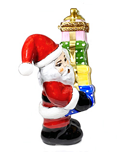 rochard limoges box santa with tower of gifts