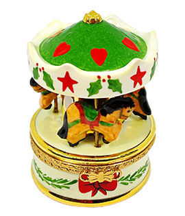 Christmas carousel Limoges box