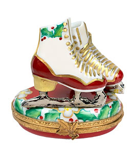 holiday ice skates Limoges box