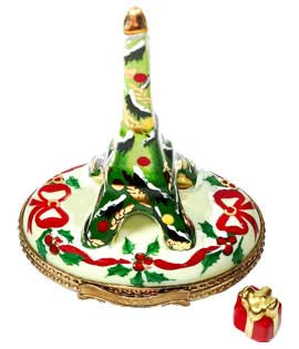 Eiffel tower decorated Limoges box with gift