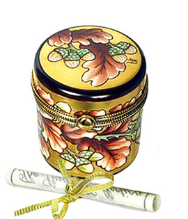 Limoges box clasic autumn canister - Rochard Special Collection