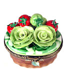 letttuce and tomatoes basket Limoges box