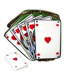 royal flush cards Limoges box with small card