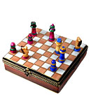 chess game with pieces Limoges box