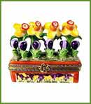 jardiniere of crocus and jonquils limoges box