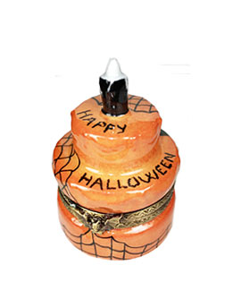 Halloween cake with candle Limoges box