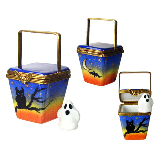 Halloween trick or treat takeout carton Limoges box
