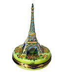 teal Eiffel Tower with flowers Limoges box