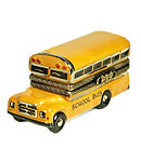 Limoges box yellow school bus