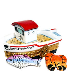 San Francisco fishing boat with fish and crab