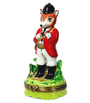fox hunter in red jacket Limoges box