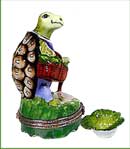 grandfather turtle with lettuce Limoges ox